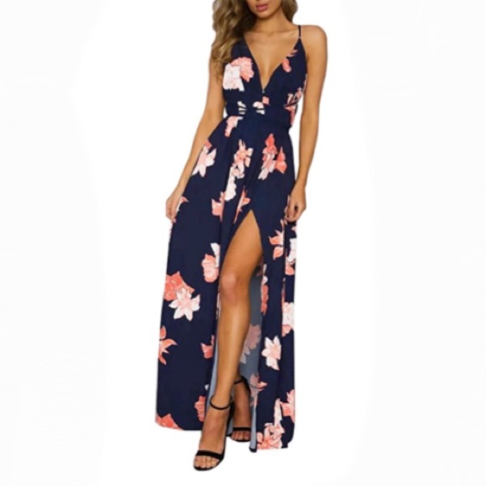 🌺Boho Sexy Deep V-Neck Floral Maxi🌺